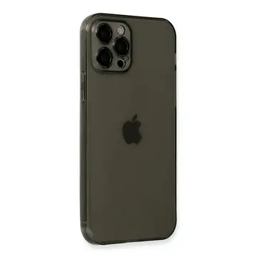İphone 12 Pro Max Kılıf Fly Lens Silikon - Siyah
