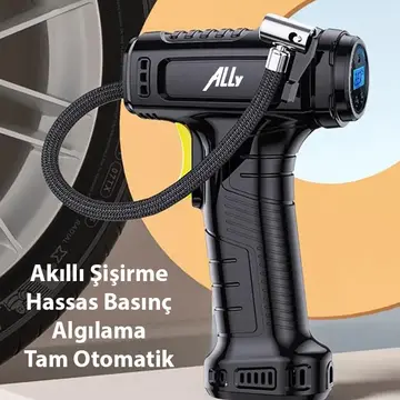 ALLY 120W Kablosuz Basınç Göstergeli Mini Hava Popmpası KompresörST-5007C