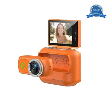 1080p Dijital Video Kamera (32gb) Kart Dijital Vlog Fotoğraf Makinesi  Türkçe  Siyah