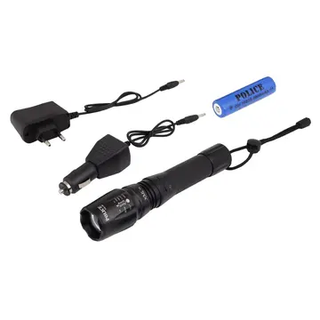 Ps-46 Xml-t6 Led El Feneri İle 500 Metreye Kadar Aydınlatma Sağlayın 5 Modlu Çalışma, 18650 Pil Ve Kalem Pil Desteği, Araç Ve Duvar Şarj Cihazıyla Eksiksiz Set. Hemen İnceleyin