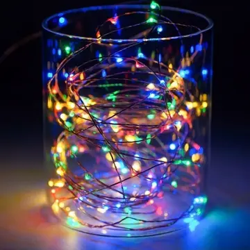 Gd967 Şerit Pilli Aydınlatma 5 Metre 50 Adet Rgb Peri Led
