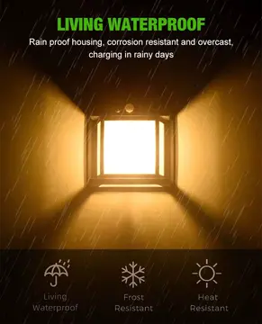 Fithome Or-228 Hareket Sensörlü Su Geçirmez Solar Bahçe Aydınlatma Duvar Lambası