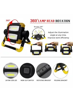 Br S100 30w Cob Led Usb Projektör El Feneri