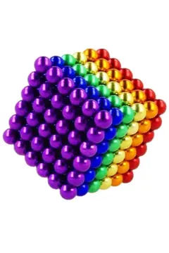 Boncuk Mıknatıs 216 Adet 5mm Mıknatıslı Lego Magnet Neo Cube Gümüş Neo Karışık