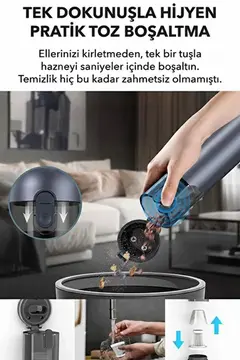 Araç Süpürgesi Şarjlı 120w 20.000pa Göstergeli Yeni Nesil Metal Filtre Extra Vakum Ve Üfleme