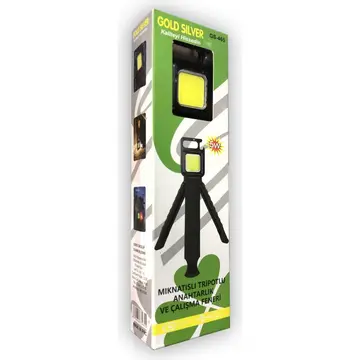 Gold Silver Gs-465 Tripotlu Usb Şarj Edilebilir Cep Feneri