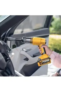 25.000mah Çift Bataryalı Auhma 20.000pa Ultra Çekim Güçlü Çantalı Araç Temizleme Süpürgesi