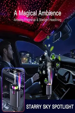 Led Işık Aydınlatmalı 45w Hava Nemlendirici 5’1 Arada Şarj Cihazı Araç İçi Çakmaklık Şarj Aleti