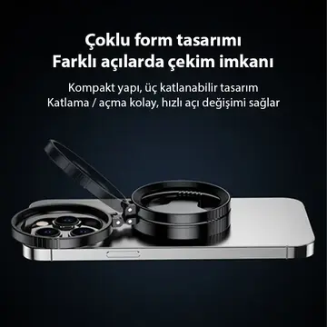 Ally MagSafe Uyumlu Manyetik 52mm CPL Polarize Telefon Kamera Lens Filtresi (Yansıma Önleyici)