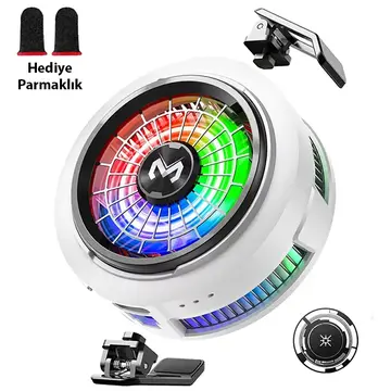 Memo CX20 iOS Android Soğutucu 20W Manyetik RGB Telefon Soğutucu –Anında Hızlı SoğutmaSessiz Fan Soğutma