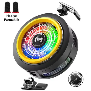 Memo CX20 iOS Android Soğutucu 20W Manyetik RGB Telefon Soğutucu –Anında Hızlı SoğutmaSessiz Fan Soğutma