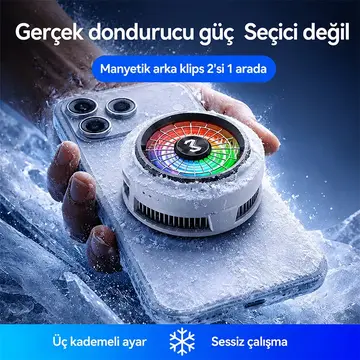 Memo CX20 iOS Android Soğutucu 20W Manyetik RGB Telefon Soğutucu –Anında Hızlı SoğutmaSessiz Fan Soğutma