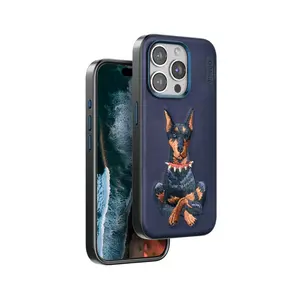 Venco  İphone 15 Pro Max Perma Desenli Kapak - Lacivert
