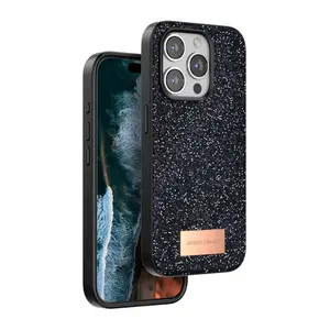 Onegif  İphone 15 Pro Bright Simli Kapak - Siyah