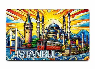 İstanbul Temalı Silikon Buzdolapı Süsü Magnet
