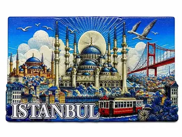 İstanbul Temalı Silikon Buzdolapı Süsü Magnet