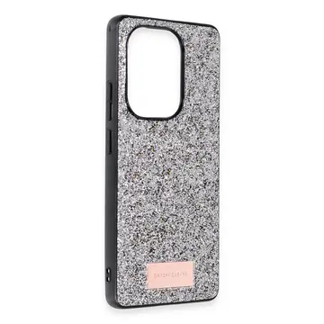 Onegif Xiaomi Redmi Note 13 Pro 4g Bright Simli Kapak - Gümüş