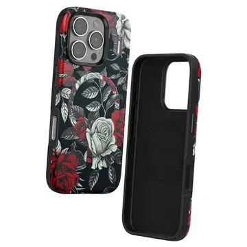 Onegif  İphone 16 Pro Max Flower Series Magsafe Kapak - Siyah
