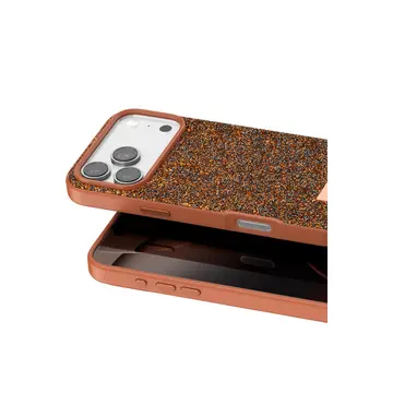 Onegif  İphone 17 Pro Max Bright Simli Kapak - Turuncu