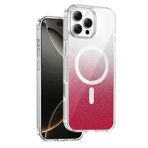 Onegif  İphone 16 Pro Max Sora Simli Magsafe Kapak - Kırmızı