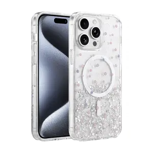 Onegif  İphone 14 Pro Max Misk Simli Magsafe Kapak - Desen 1