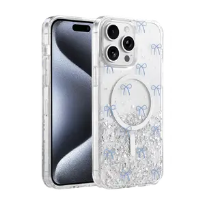 Onegif  İphone 14 Pro Max Misk Simli Magsafe Kapak - Desen 3
