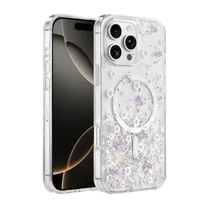 Onegif  İphone 16 Pro Max Misk Simli Magsafe Kapak - Desen 2