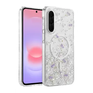 Onegif Samsung Galaxy A56 Misk Simli Magsafe Kapak - Desen 2