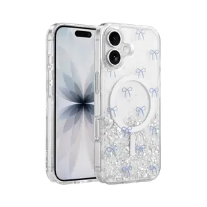 Onegif  İphone 17 Misk Simli Magsafe Kapak - Desen 3
