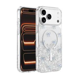 Onegif  İphone 17 Pro Misk Simli Magsafe Kapak - Desen 3