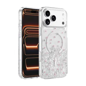 Onegif  İphone 17 Pro Max Misk Simli Magsafe Kapak - Desen 1