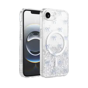 Onegif  İphone 17e Misk Simli Magsafe Kapak - Desen 3