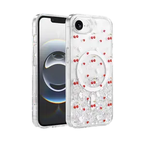 Onegif  İphone 17e Misk Simli Magsafe Kapak - Desen 5
