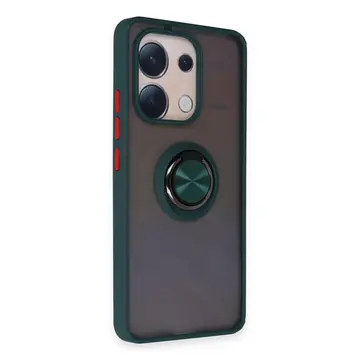 Xiaomi Redmi Note 13 4g Kılıf Montreal Yüzüklü Silikon Kapak - Yeşil