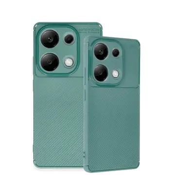 Xiaomi Redmi Note 13 Pro 4g Kılıf Auto Focus Karbon Kapak - Koyu Yeşil