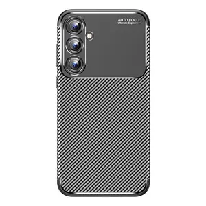 Samsung Galaxy A15 4g Kılıf Auto Focus Karbon Kapak - Siyah
