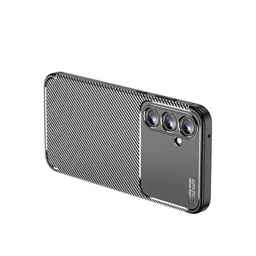 Samsung Galaxy A15 4g Kılıf Auto Focus Karbon Kapak - Siyah