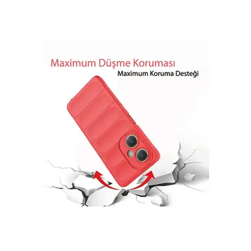Vivo Y27 Kılıf Optimum Silikon - Kırmızı