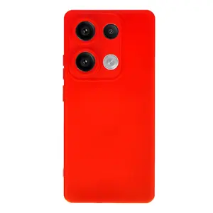 Xiaomi Redmi Note 13 4g Kılıf Nano İçi Kadife Silikon - Kırmızı