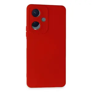 Vivo Y17s Kılıf Nano İçi Kadife Silikon - Kırmızı