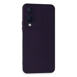 Vivo Y17s Kılıf Nano İçi Kadife Silikon - Mor