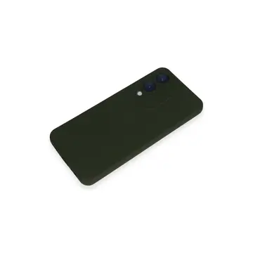 Vivo Y17s Kılıf Nano İçi Kadife Silikon - Koyu Yeşil