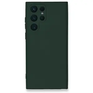 Samsung Galaxy S24 Ultra Kılıf Nano İçi Kadife Silikon - Koyu Yeşil