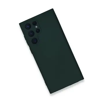 Samsung Galaxy S24 Ultra Kılıf Nano İçi Kadife Silikon - Koyu Yeşil