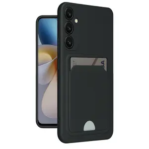 Samsung Galaxy A55 5g Kılıf Kelvin Kartvizitli Silikon - Siyah