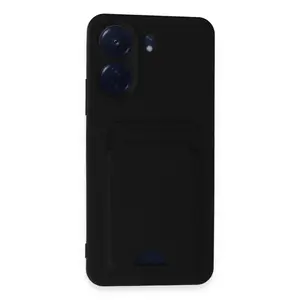 Xiaomi Redmi 13c Kılıf Kelvin Kartvizitli Silikon - Siyah