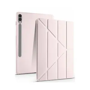 Samsung Galaxy X610 Tab S9 Fe Plus 12.4 Kılıf Kalemlikli Mars Tablet Kılıfı - Rose Gold