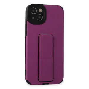İphone 14 Plus Kılıf Mega Standlı Silikon - Mor