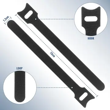 10'lu Cırt Cırtlı Kablo Düzenleyici Seti - 15cm