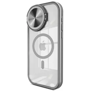 İphone 15 Pro Max Kılıf Teleskop Lens Magsafe Silikon Kapak - Titan Gri
